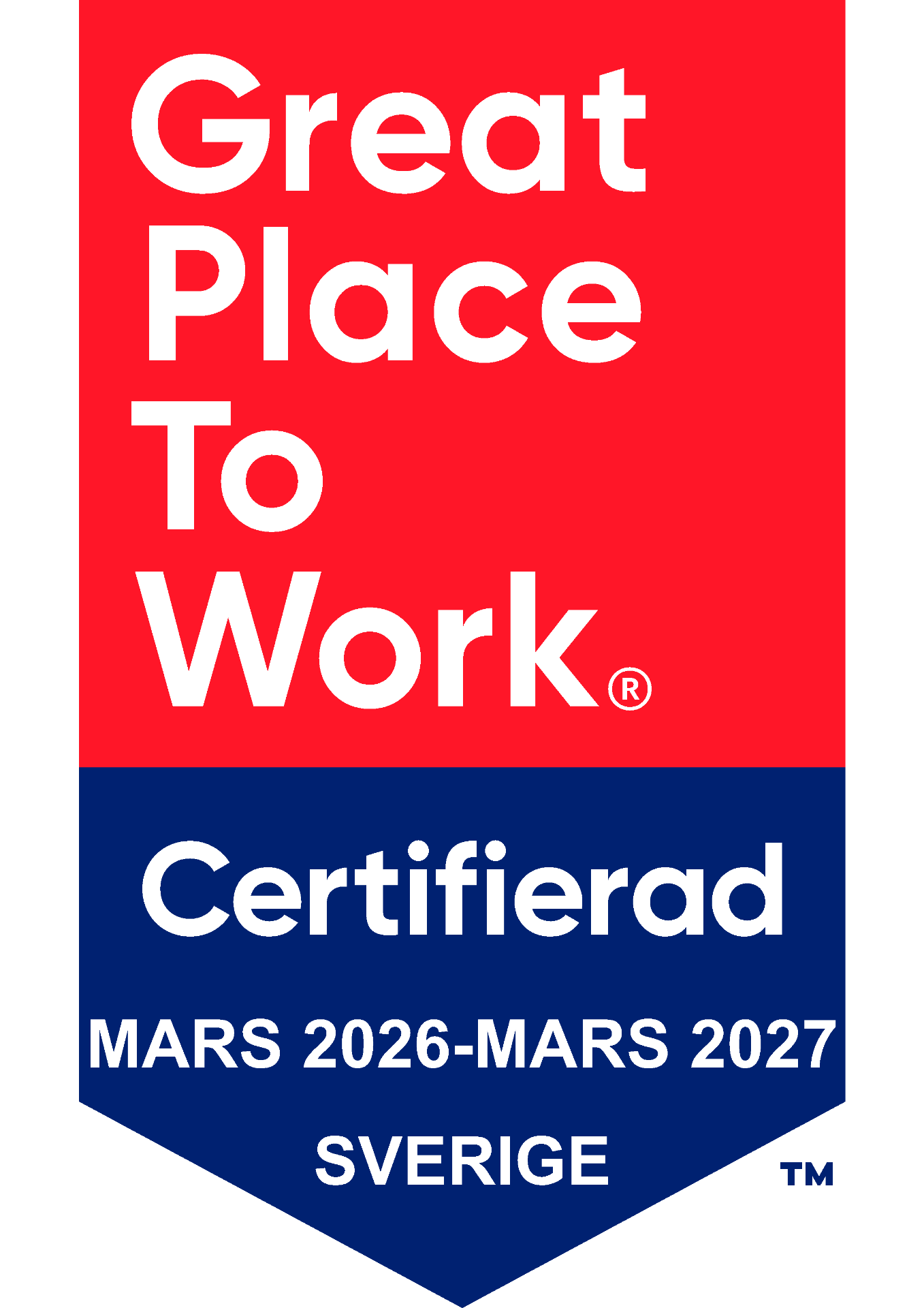 Great Place To Work Certifierad 2026–2027